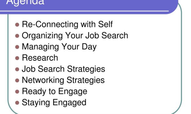 Your Job Search Agenda